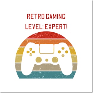 Retro Gaming Level: Expert! Retro Games Lover Posters and Art